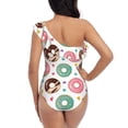 thumbnail image 5 of Honeii Colorful Donuts for women's one-piece swimsuit featuring a chic one-shoulder design experience elegance and style in the water-X-Large, 5 of 6