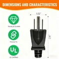 thumbnail image 3 of Power Tool Accessory - 2 Pack Black Plastic Neutral Ground Bonding Plug for Portable Inverter Generator, Fix Open Ground Faults, 3 of 6