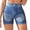 Blue, variant on Women's Yoga Shorts Denim Look Seamless Stretchy V-Shaped Slim Back Waist Workout Wear Shorts Athletic Yoga Shorts