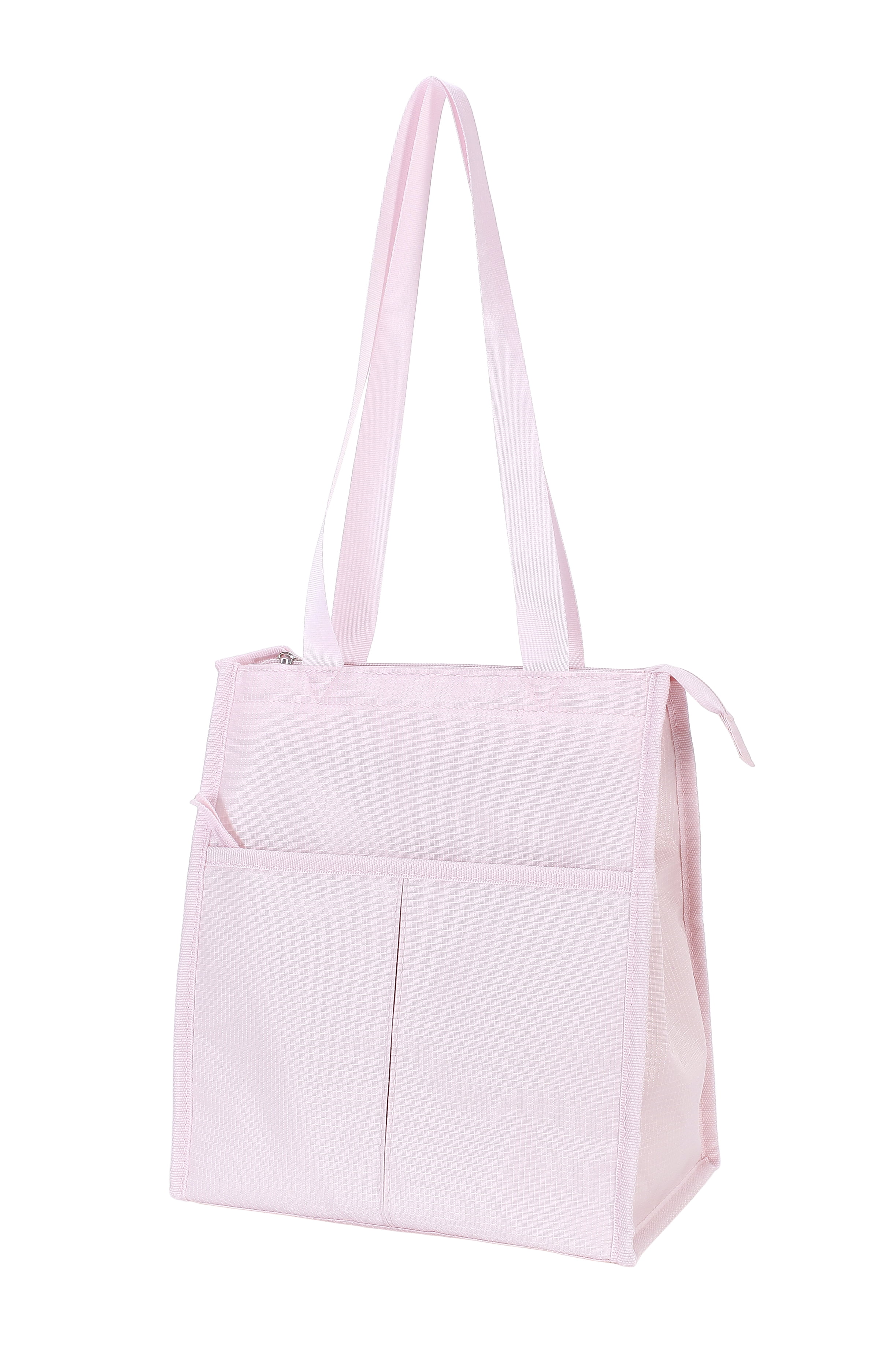 Mainstays Pink Polyester Zippered Reusable Lunch Bag
