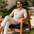 thumbnail image 3 of Linen Seat Cushion Pad, High Density Foam Square Chair Mat for Solid Wood Sofa Furniture Indoor Home Dining Room Office Decor 15.7x15.7x2.0 Inches, Coffee, 3 of 8