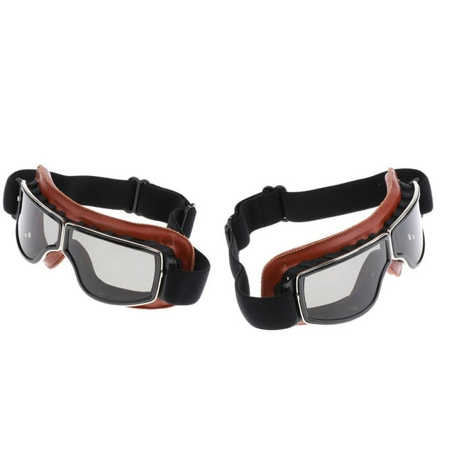 jinwen Lohobby 2x Motorcycle Goggles Vintage Cruiser Scooter Racer Eyewear