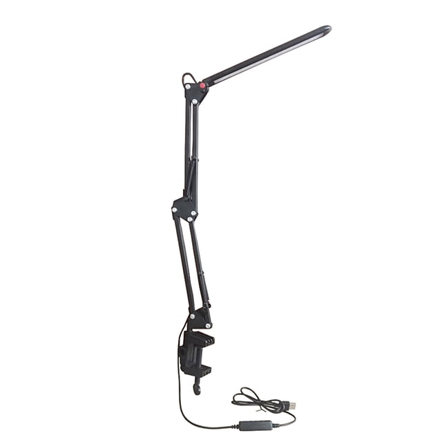 Clip en la lámpara de mesa Irfora Modos de tres colores de la lámpara de mesa del escritorio de 6W Dimmable USB LED Luz de lectura DC5V Irfora Clip en la lámpara de mesa