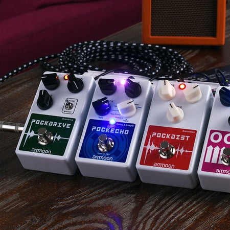 ammoon POCKECHO Delay & Looper Guitar Effect Pedal 8 Delay Effects Max. 300s Loop Time Tap Tempo Function True