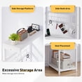 thumbnail image 2 of EnHomee 39.4" W Gaming Desk with LED Light Coner Desk with Drawers PC Desk with Reversible Shelves, White, 2 of 7