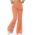thumbnail image 2 of DailyTrove Women's High Waisted Printed Flare Pants - Stretch Wide Leg Trousers for Casual & Party Wear, 2 of 6
