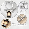 thumbnail image 4 of 2026 Graduation Commemorative Keychains - Inspirational keychain gifts for graduating college, middle school, and high school students, including designs featuring graduation caps, books，1 in., 4 of 6
