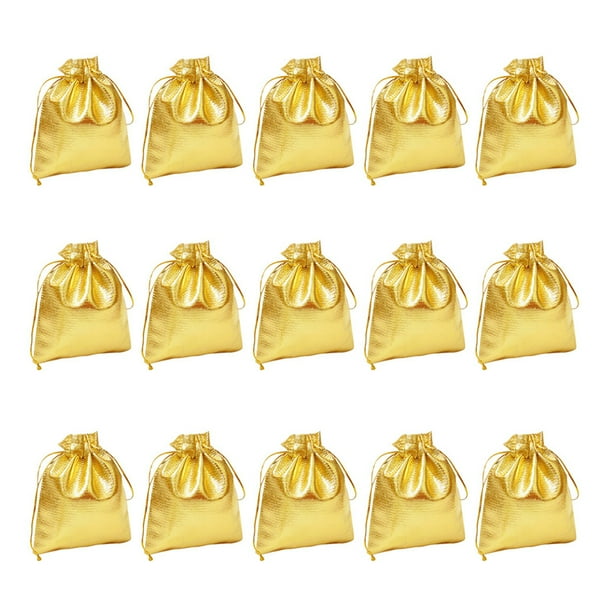 100 unids Bolsas de regalo pequeñas Bolsas de regalo con cordón Favoritos Bolsos Mini bolsas de regalo