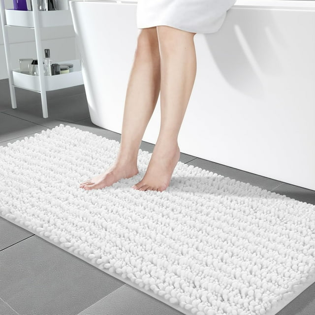 Alfombra para baño Yimobra, extralarga, antideslizante, de chenilla