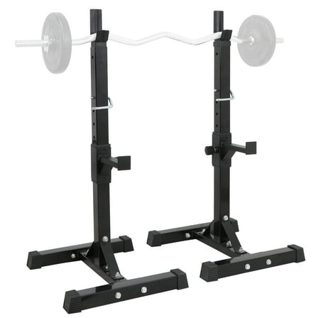 ZYPPP 2PCS Adjustable Squat Rack Stand – Heavy-Duty Barbell Bench Press Rack with 550Lbs Weight Capacity, Height-Adjustable Home Gym Rack for Squats, Bench Press, Weightlifting & Strength Training