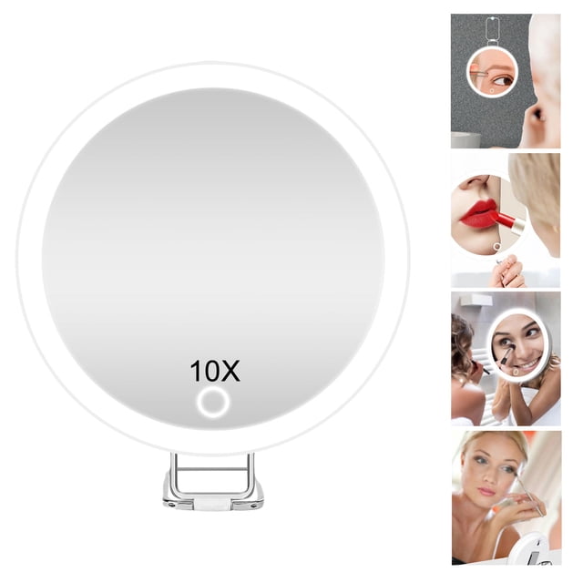 Illuminated Magnifying for Bathroom Vanity with Bright LED Light and Precise Optical Glass