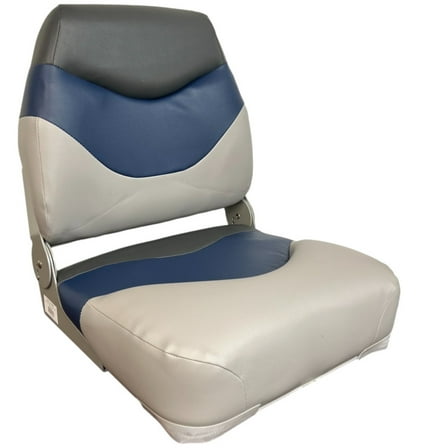 Boat Seat, Mid Back, Fold Down, Tracker Style 1011-ALDC Marble/Navy/Charcoal