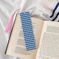 thumbnail image 4 of Kdxio Blue Squares Print Metal Tassel Bookmarks,Perfect Gift for Art Lovers and Bookworms Metal Bookmarks for Women, 4 of 8