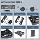 thumbnail image 3 of 1 Pcs Black Adjustable Mobile CPU Stand, Ventilated Computer Tower Stand PC Tower Stand with 4 Caster Wheels Fits Most PC, for Gamers and Students, 3 of 5