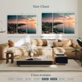 thumbnail image 4 of Elephant Stock Lighthouse Pastel Sunset Wall Art - Horizontal Multi Panel Canvas - Living Room Wall Decor - Nautical Multi Panel - Beige And Blue Decor - 50" x 32", 4 of 8