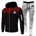 thumbnail image 3 of Nueva ropa deportiva cálida de lana de otoño e invierno de alta calidad para hombre, Sudadera con capucha, pantalones de chándal, traje de dos piezas, ropa deportiva estampada a la moda, 3 of 5