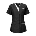 thumbnail image 2 of Jovati Tunique d'Uniforme pour Infirmières à Col en V pour Femmes, Petit, Vêtement de Protection, 2 of 4