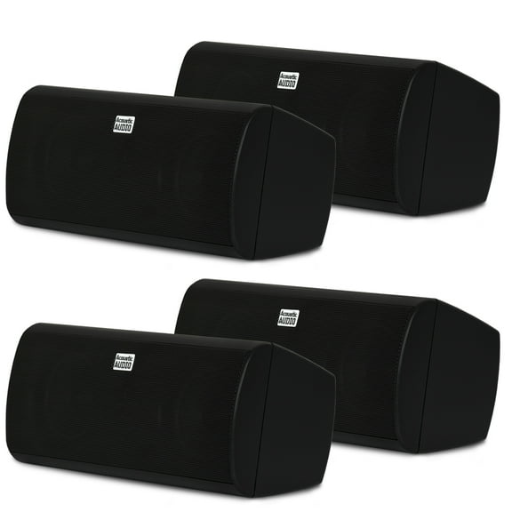 Acoustic Audio AA35CB Indoor 3 Way Speakers 1600 Watts Black Bookshelf 2 Pair Pack AA35CB-2PR