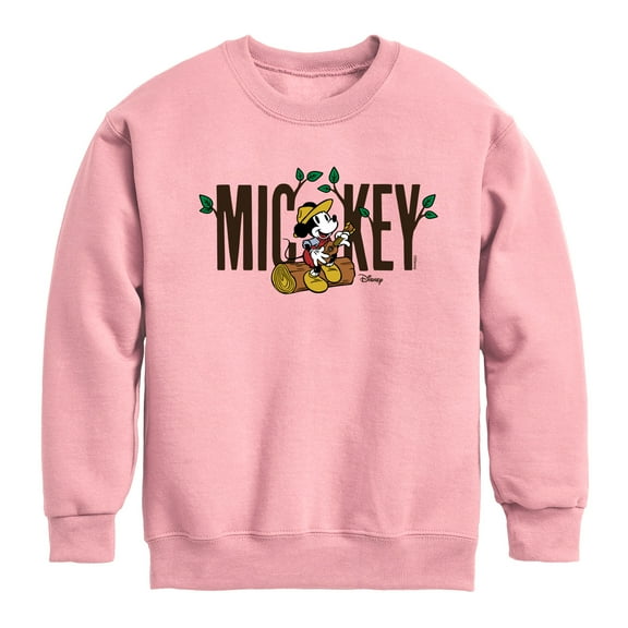 Disney - Mickey & Friends - Campfire Singing on a Log - Toddler And Youth Crewneck Fleece Sweatshirt