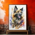 thumbnail image 4 of Belgian Tervuren Canvas Wall Art, Modern Cute Colorful Belgian Tervuren Canvas Dog Art Pictures Wall Decor for Kids Bedroom Decoration Unframed 8x12 inches, 4 of 5