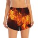 thumbnail image 2 of Balery Fiery Orange Flames Energy Pantalones cortos deportivos para mujer con forro y dos bolsillos, elásticos, para entrenamiento, gimnasio, yoga-Large, 2 of 7