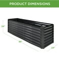 thumbnail image 7 of Best Choice Products 8x2x2ft Outdoor Metal Raised Garden Bed, Planter Box for Vegetables, Flowers, Herbs - Gray, 7 of 7