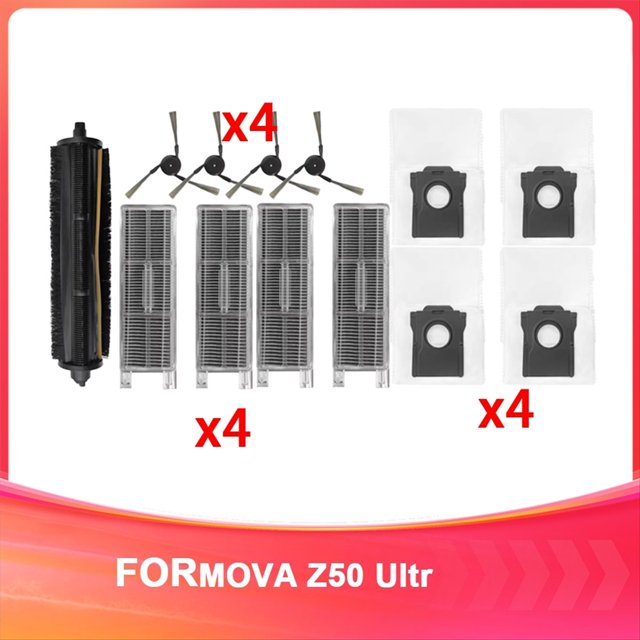 Compatible con Z50 Ultra Piezas de Aspiradora Rodillo Principal Cepillo Lateral Filtro HEPA Bolsa para Polvo Accesorios