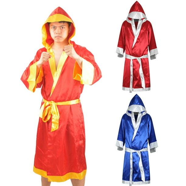 SunSunrise MMA Boxing Match Muay Thai Men's Hooded Long Sleeve Cloak