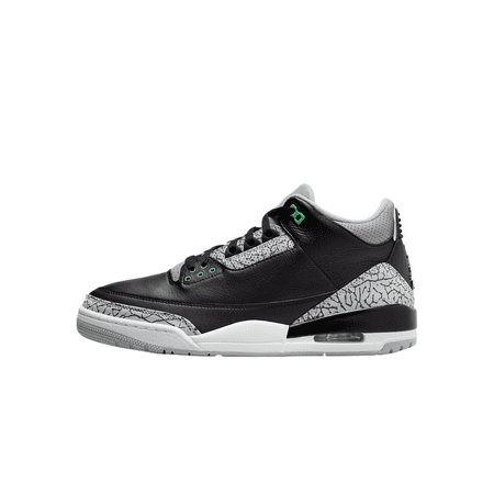 Men's Air Jordan 3 Retro Black / Green Glow-Wolf Grey CT8532-031, Size 12-US