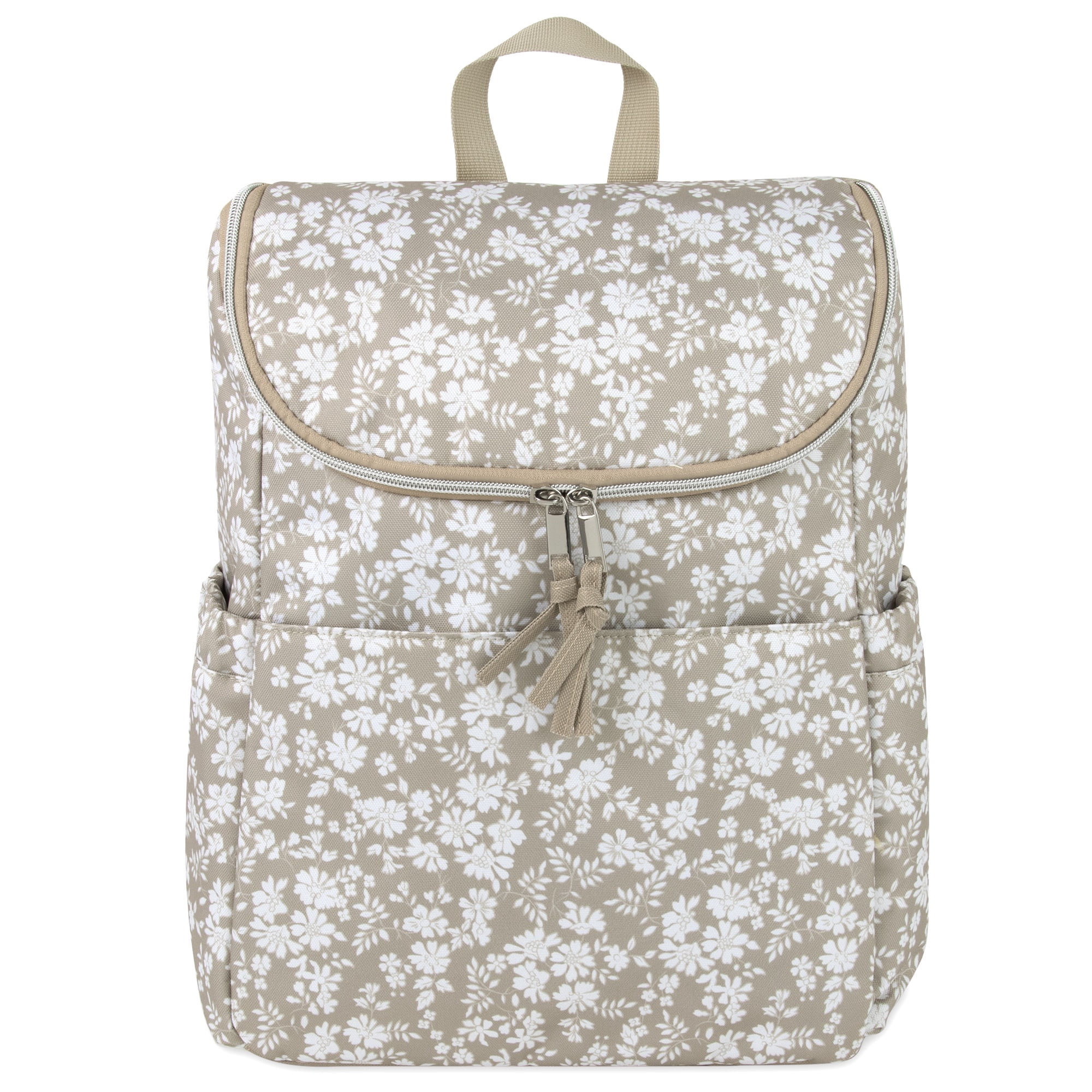 Baby Essentials  Diaper Bag 2 Piece Floral Backpack with Stroller Straps and Matching Changing Pad in Dusty Floral