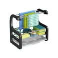 thumbnail image 4 of Black Countertop Dishcloth & Sponge Holder - No-Drill Kitchen Storage Organizer for Towels, Drainage Rack with Space-Saving Design, Durable Wall-Mounted/Tabletop Versatile Shelf (Little Swan Style), 4 of 6