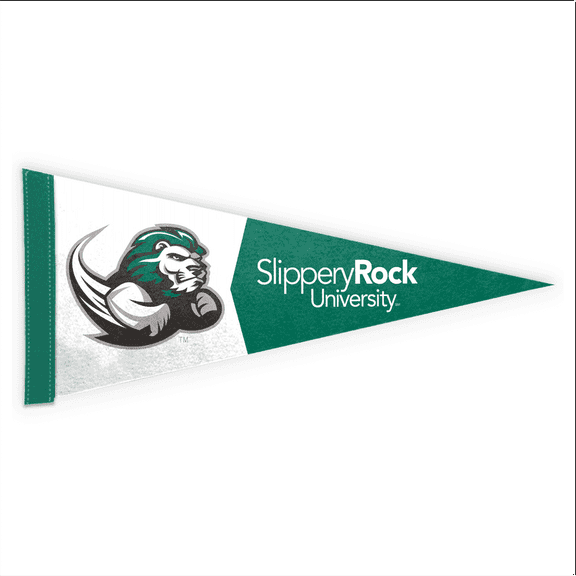 Agas Slippery Rock University Pennant Mini, 9 x 24 Inches Felt Rocky Wall Decor Pennant