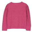 thumbnail image 3 of Posijego Girls Puff Long Sleeve Tops Spring Fall Cute Shirts Casual Knit Pullover Lightweight Sweaters for Little Girls, 3 of 9