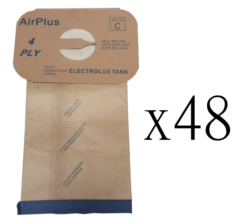Made 24 Brown 24 Aerus Electrolux Canister Style C Vacuum Cleaner Bags 