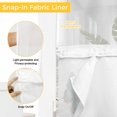 thumbnail image 3 of No Hook Shower Curtains with Snap-in Liner Set, Teal Tulip Butterfly Waterproof Hotel Style Bathroom Shower Curtain, Beige Turquoise Floral Farmhouse Blue Breathable Mesh Top Bath Curtains 60''x72'', 3 of 9