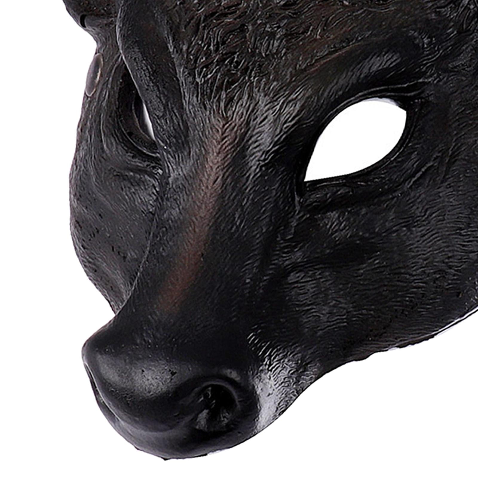 Máscara de cabeza de toro de búfalo animal realista 3D de espuma de PU de media cara for fiesta de Carnaval de Pascua de Halloween