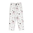 thumbnail image 4 of Naloa Cute Poodle Dog Print Women’s Ultra-Soft Comfy Pajama Lounge Pants with Pockets & Drawstring, 4 of 8