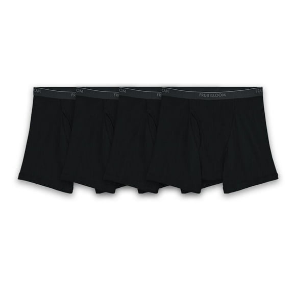 Bóxer Fruit of the Loom para Hombre Bóxer Ajustado Low Rise Algodón Sustentable Negro 4 Piezas Talla M