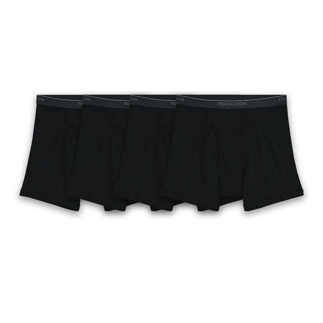 Bóxer Fruit of the Loom para Hombre Bóxer Ajustado Low Rise Algodón Sustentable Negro 4 Piezas Talla CH