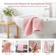 thumbnail image 6 of REGALWOVEN Cotton Hand Towel Set, 13" x 30" Solid Waffle Hand Towels, Soft Towels for Bathroom, Hotel and Spa Pink 2-Piece, 6 of 7