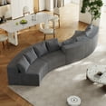 thumbnail image 6 of Corduroy Curved Sectional Sofa With 8 Pillows,Curved Symmetrical Modular Semi Circular Sofa Sectional For Bedroom, Living Room, Office For Leisure Or Nap, Reading Room, And Lobby(Four Modules)43264, 6 of 9