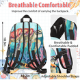 thumbnail image 4 of Herdesigns Sea Turtles Ocean Large Backpack Set with Lunch Box Lightweight Water Resistant Travel Laptop Backpacks Casual Daypacks for Women Men, 4 of 8