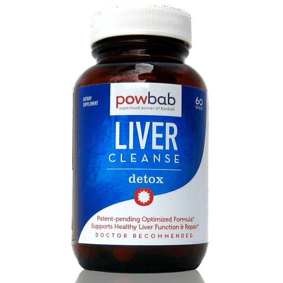 powbab Liver Cleanse Detox & Repair Md Patent Pending Formula for Health Support Aid - 60 caps
