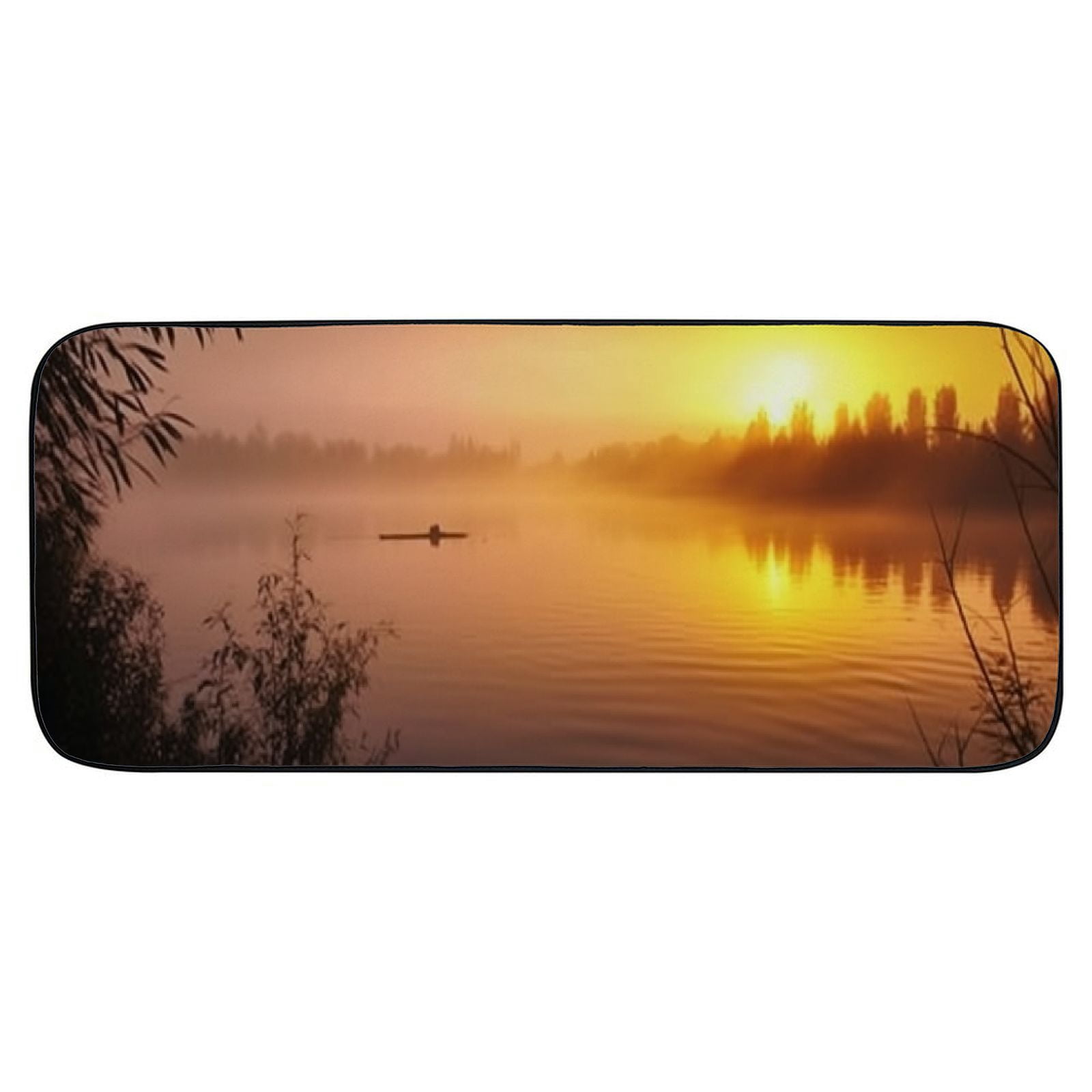 PHYHOO Decorative Door Mat, Door Mat with Non-Slip Rubber Backing, Easy Cleaning, Traps Dirt, Rug for Entry, Patio, Garage - Gravel Pond Pond Water Lake Landscape Nature 13 19.68*47.24 in