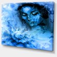 thumbnail image 2 of Jeune Femme aux Yeux Fermés - Impression sur Toile Portrait, 2 of 3
