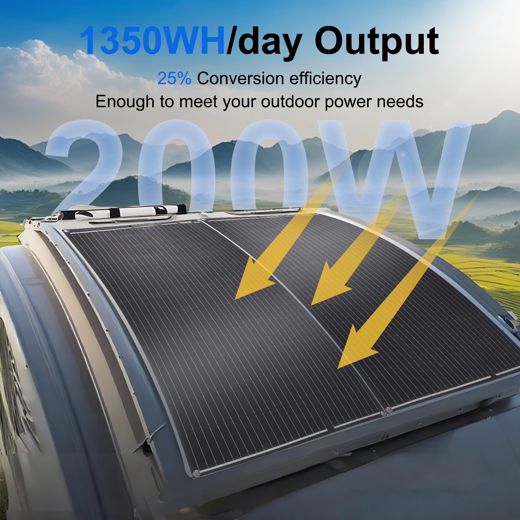 MUCH 400 Watts Flexible Solar Panels Kit for Boat,Camper,Off-Grid, 12V Monocrystalline Semi-Flexible Solar RV Kit with 30A Charge Controller+ Male & Female Connectors+MC4 Solar Cables+Connected Cable