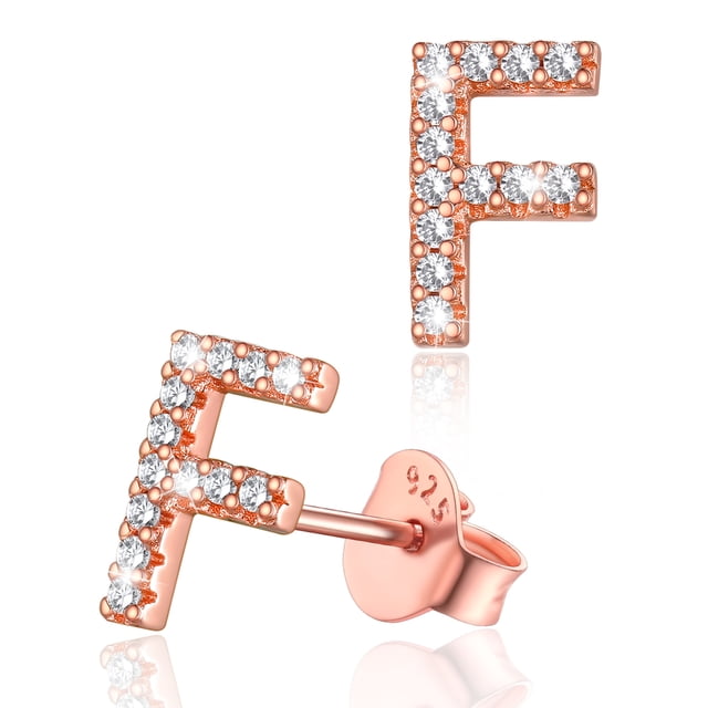 Pendientes de plata esterlina Silvora con circonita cúbica para mujer F