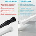 thumbnail image 3 of QILERR Short Tension Curtain Rods 16 to 28 Inches,Heavy Duty Spring Tension Rods,Adjustable Pressure Extension Rods Closet Rod Cupboard Bars Tensions Rod for Small Windows, Kitchen, Bathroom, White, 3 of 8
