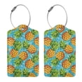 thumbnail image 3 of Fuzoiu Pineapple Print Premium Leather Luggage Tag,Travel Accessory,Luggage Tag for Suitcase Baggage Handbag Travel Bag,Name Card & Privacy Cover-2 PCS, 3 of 5