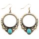 thumbnail image 2 of Aleación Geométrica Lady Stud Earrings Turquesa Piedra Mujer Pendientes, 2 of 5